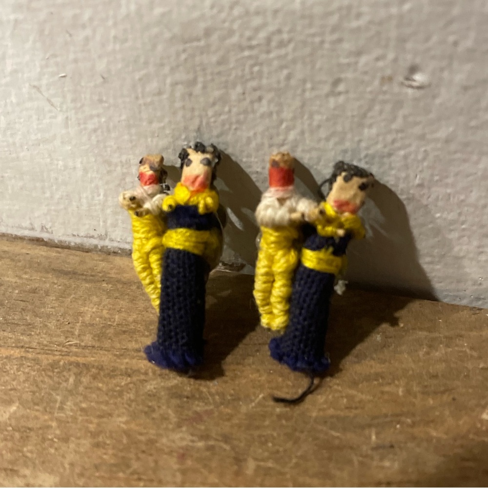 Vintage Handmade Clip -On Earrings